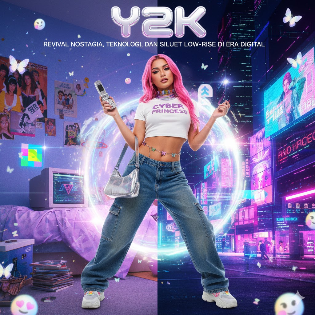 Y2K Revival Nostalgia, Teknologi, dan Siluet Low-Rise di Era Digital